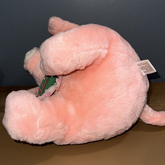Vintage 1987 Rich's Exclusive Priscilla stuffed pink pig stuffed plush with bib - Picture 6 of 11